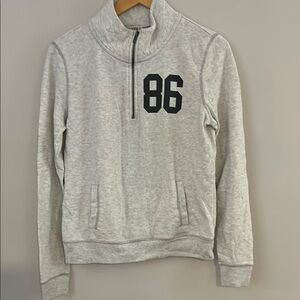 Victoria Secret PINK Gray Quarter-Zip Sweater